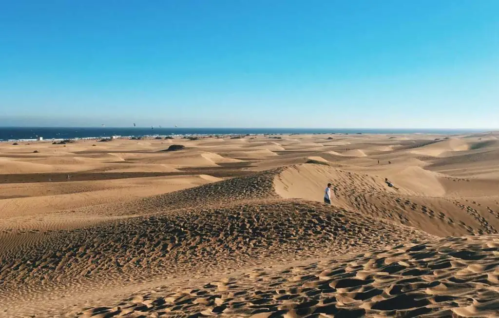Sand dunes in Gran Canaria, Spain