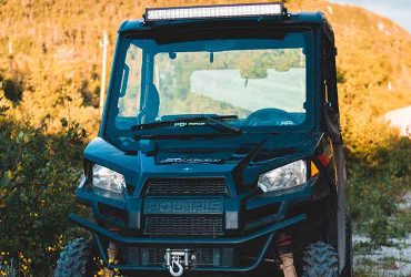 Led light bar roof mounted on a Polaris Ranger 570 UTV