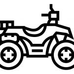 Illustration of ATV with bolt pattern