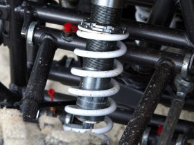 ATV suspension close-up